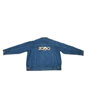 XXL Disney Mickey Mouse 2000 Blue Jean Denim Jacket Button-Up Unisex